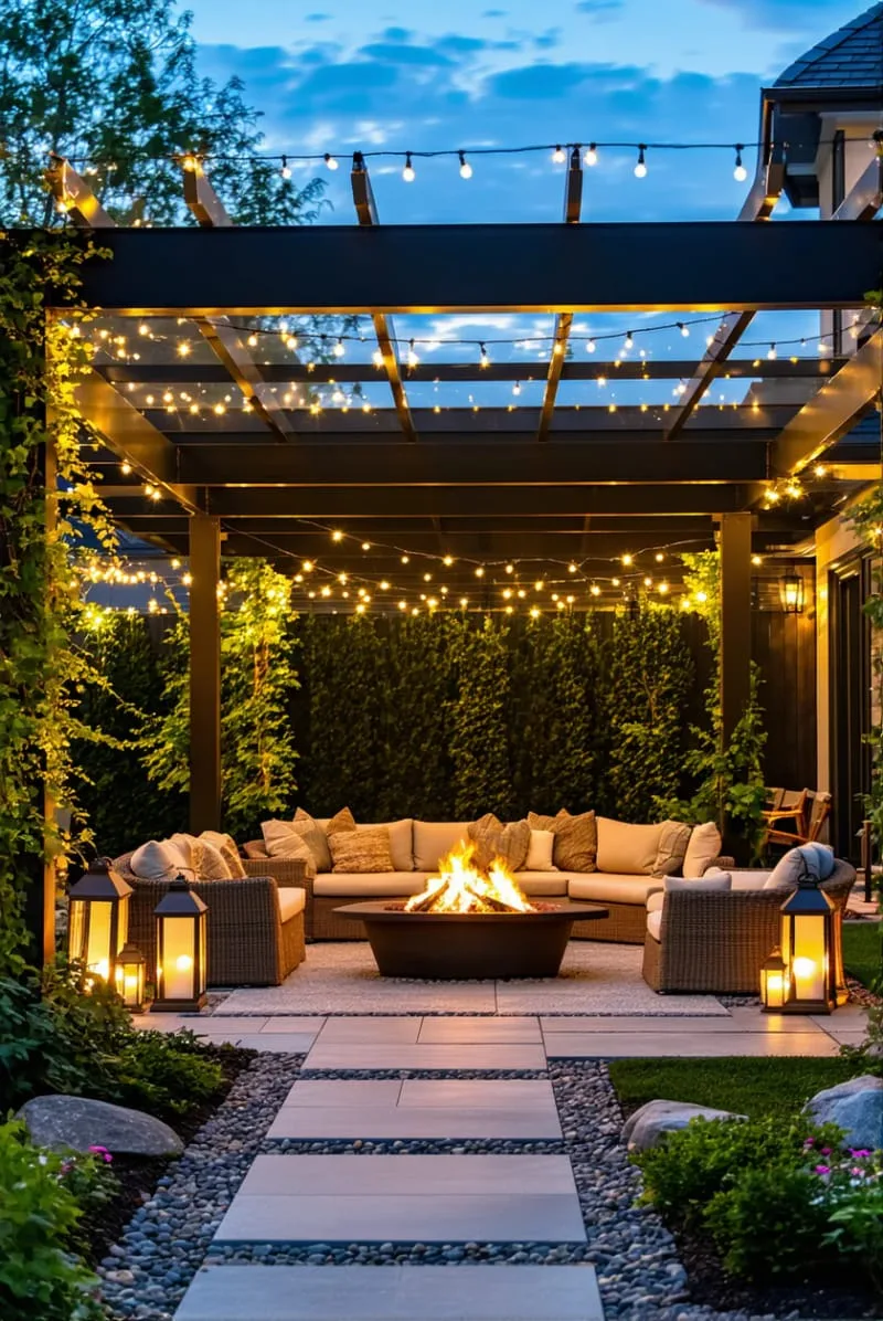 19 Inspiring Backyard Pavilion Ideas: Unique Designs You Can't Miss 12 pavilion with transparent roof panels for stargazing evenings 1