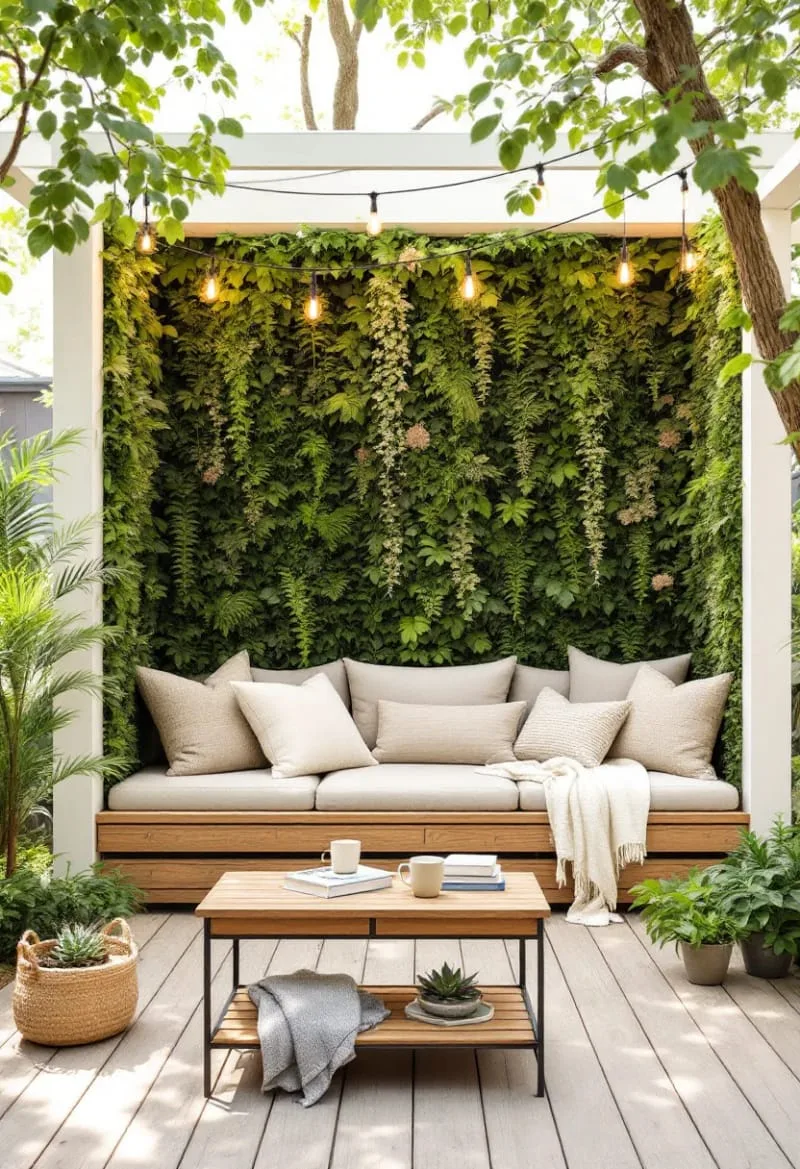 19 Inspiring Backyard Pavilion Ideas: Unique Designs You Can't Miss 58 pavilion with vertical garden walls and built-in reading nook 1