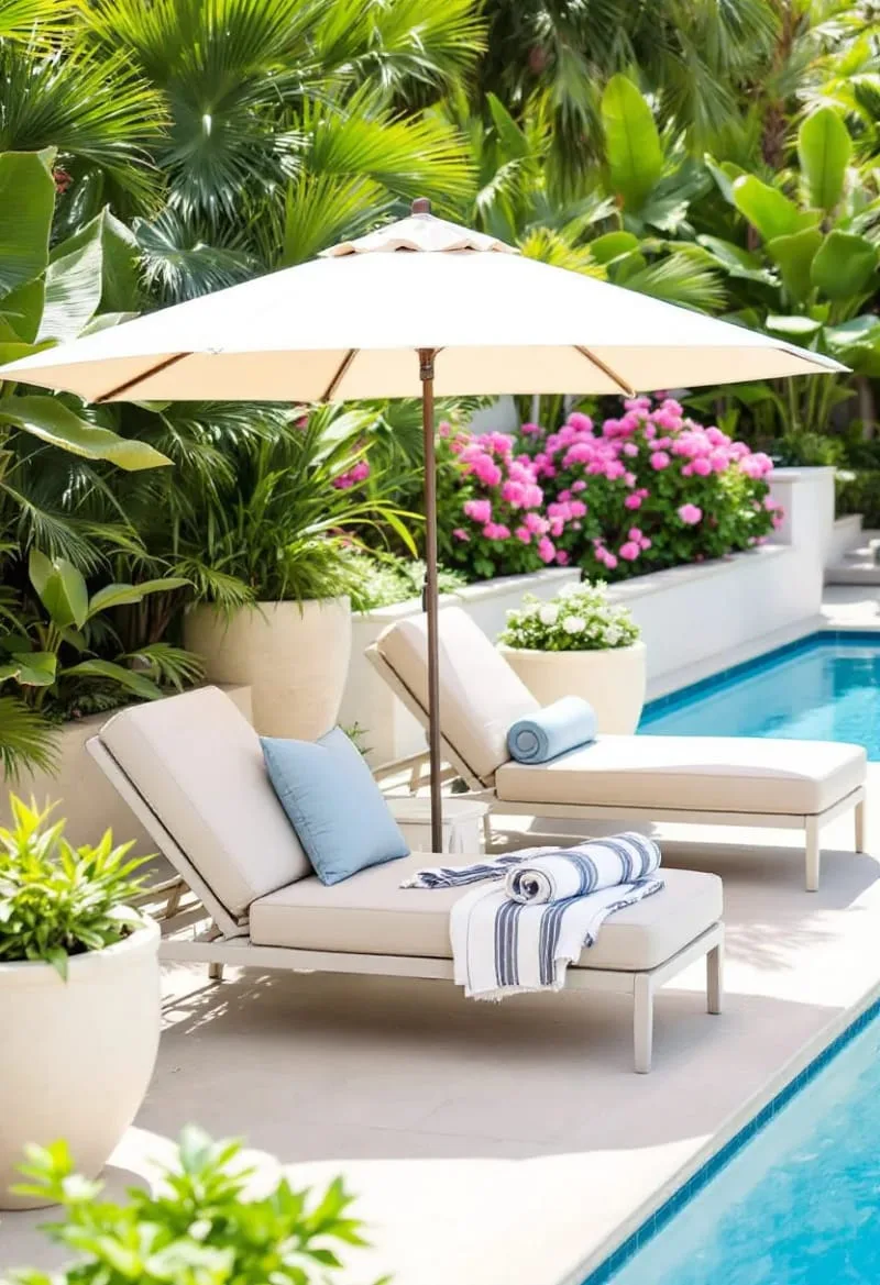 poolside lounge with weatherproof chaise sectionals 1