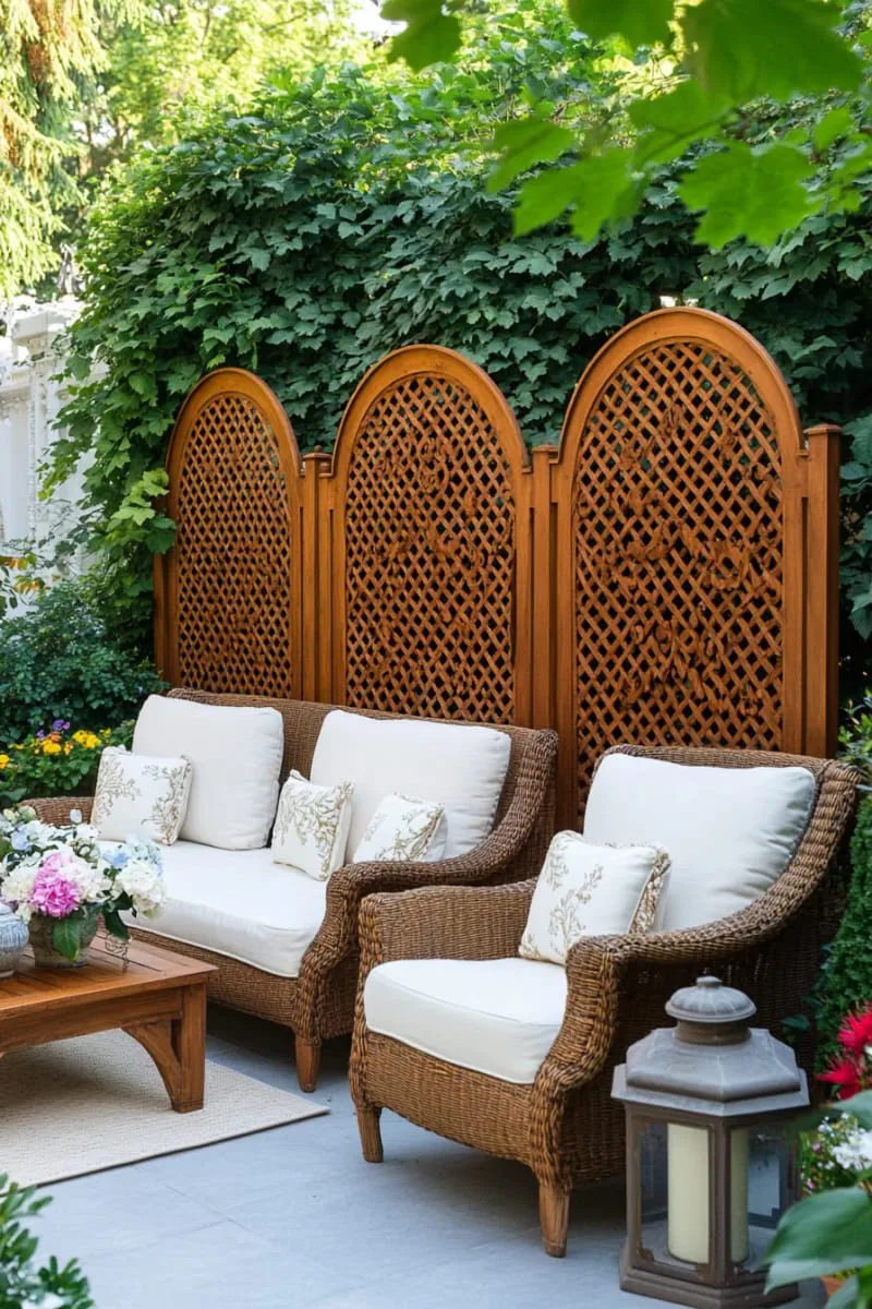 27 Unique Backyard Privacy Designs for A Serene Outdoor Oasis 73 portable folding screens for flexible backyard privacy 1