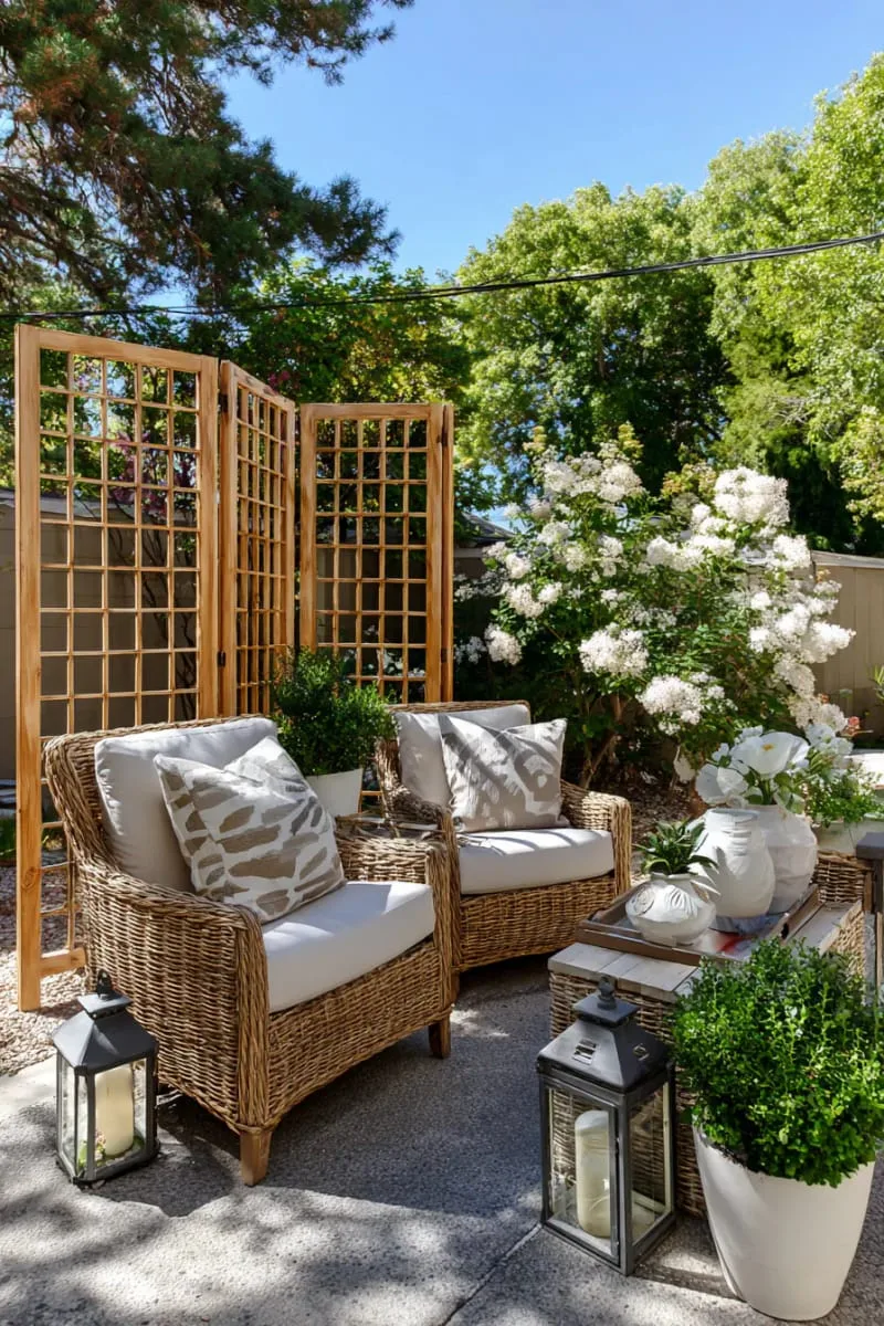 27 Unique Backyard Privacy Designs for A Serene Outdoor Oasis 74 portable folding screens for flexible backyard privacy 1