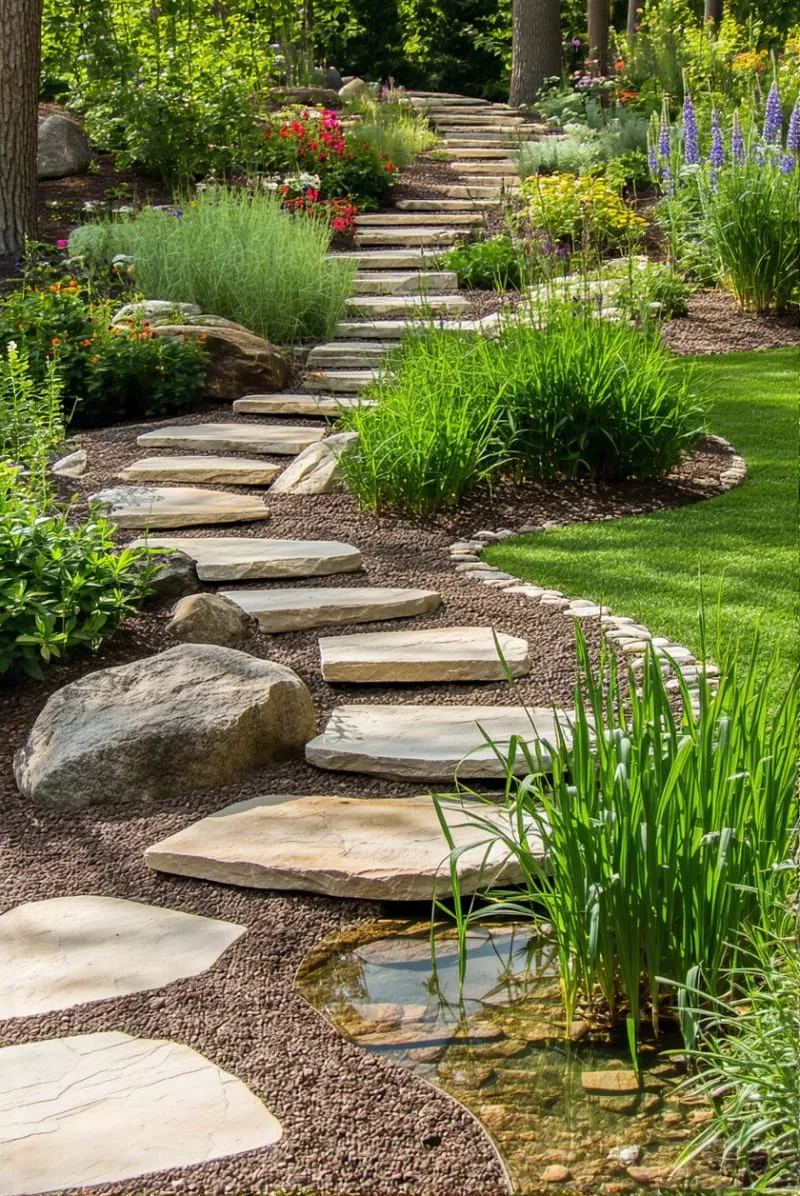 rain garden at the base to capture and filter stormwater naturally 1
