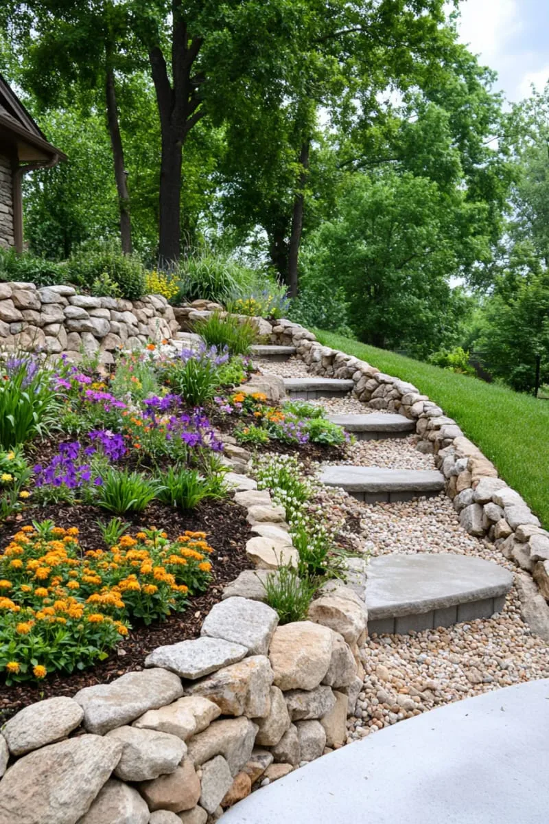 rain garden at the base to capture and filter stormwater naturally 1