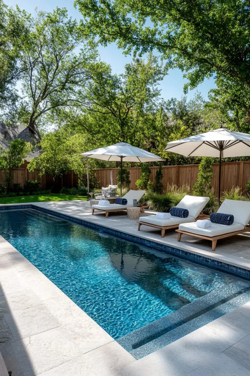 raised sundeck with in-pool loungers and umbrellas for ultimate relaxation 1