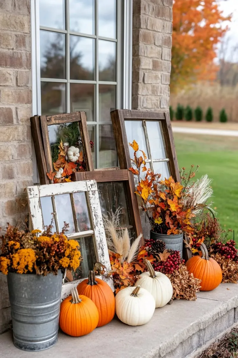 reclaimed window frames showcasing pressed fall botanicals 1 reclaimed window frames showcasing pressed fall botanicals 1