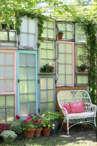 reclaimed windows converted to a charming garden d 59