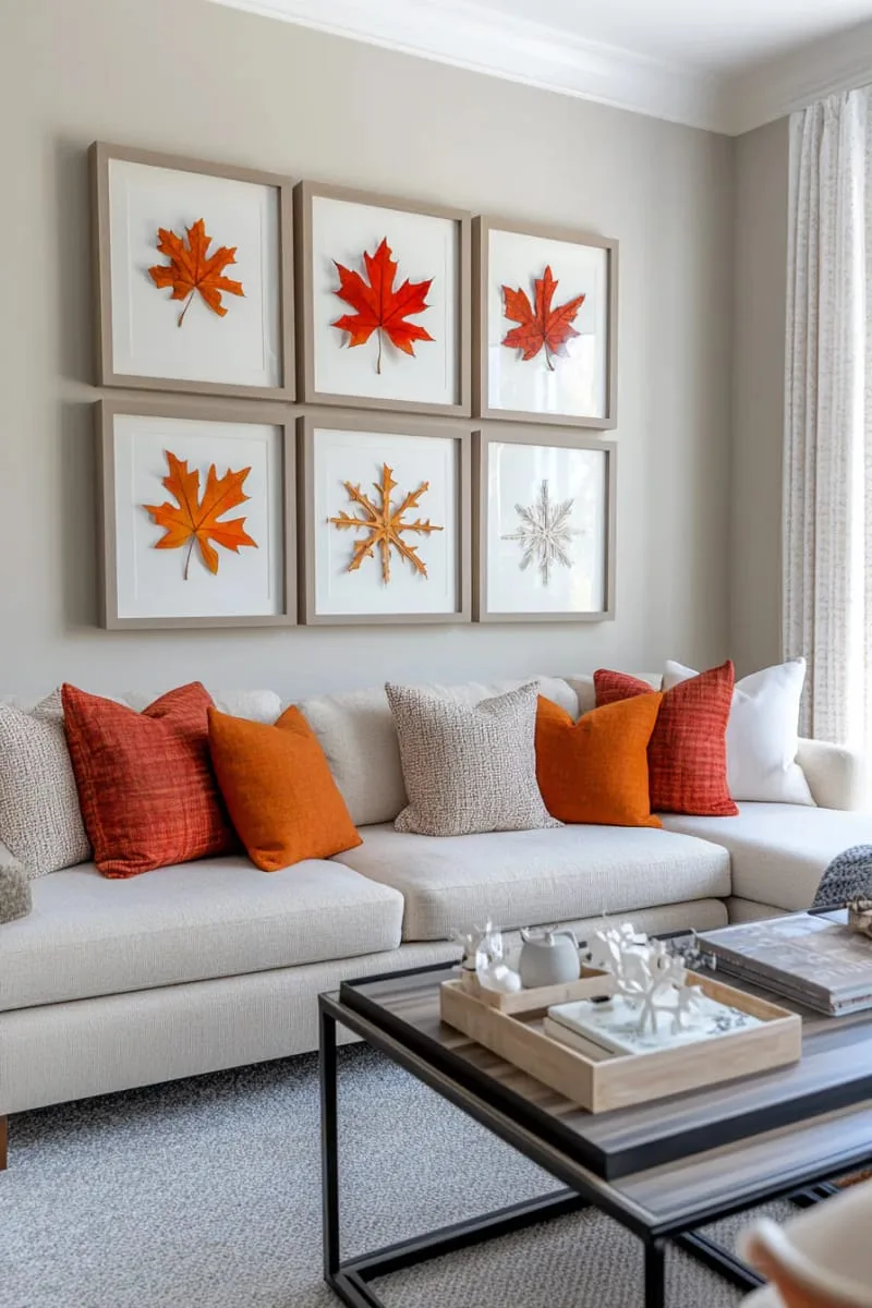 shadowbox frames filled with pressed autumn leaves and snowflakes 1 shadowbox frames filled with pressed autumn leaves and snowflakes 1