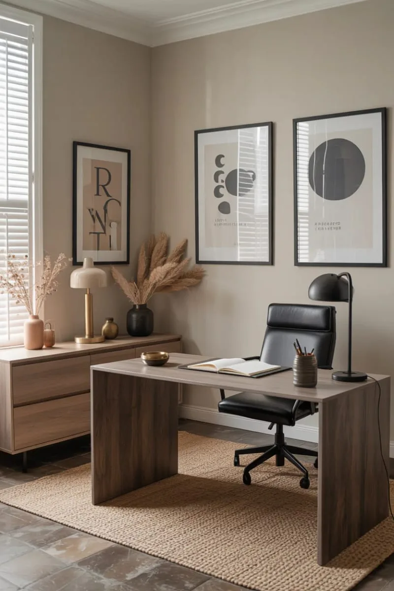 slim filing cabinet doubling as a minimalist side table with decor accents 1