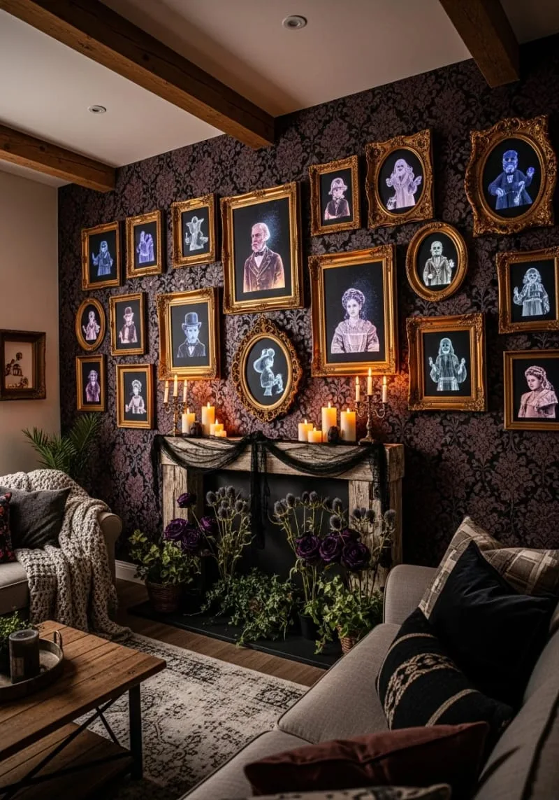 spooky victorian picture frames with moving holographic portraits 1