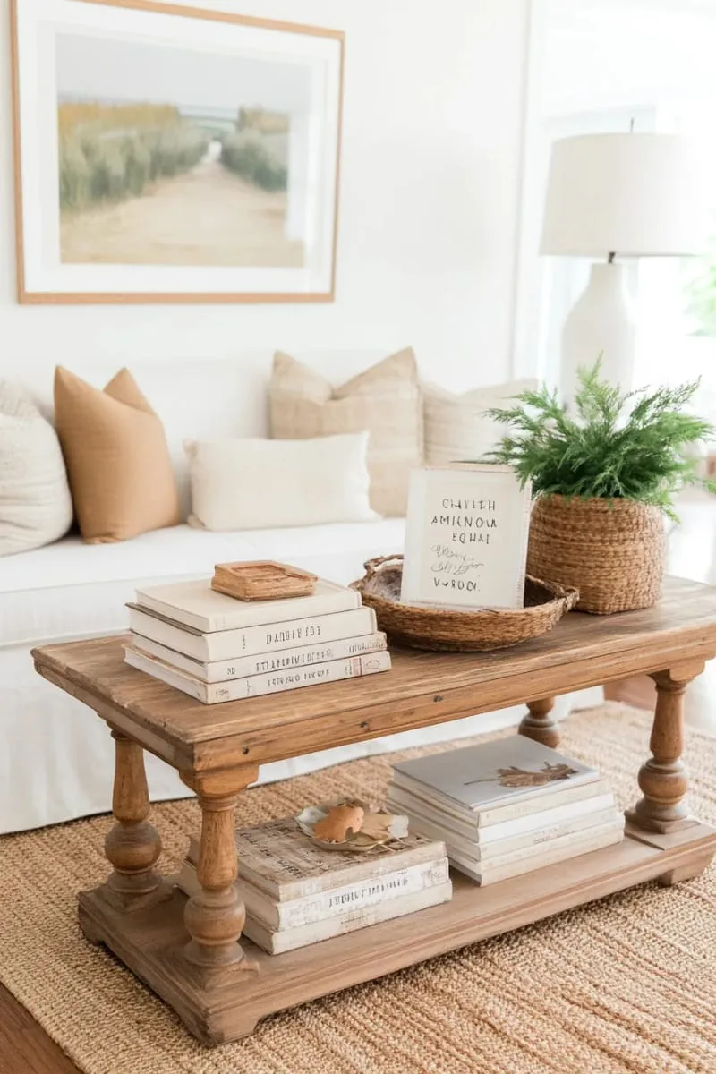stacked vintage books with hand-lettered gratitude quotes on covers 1
