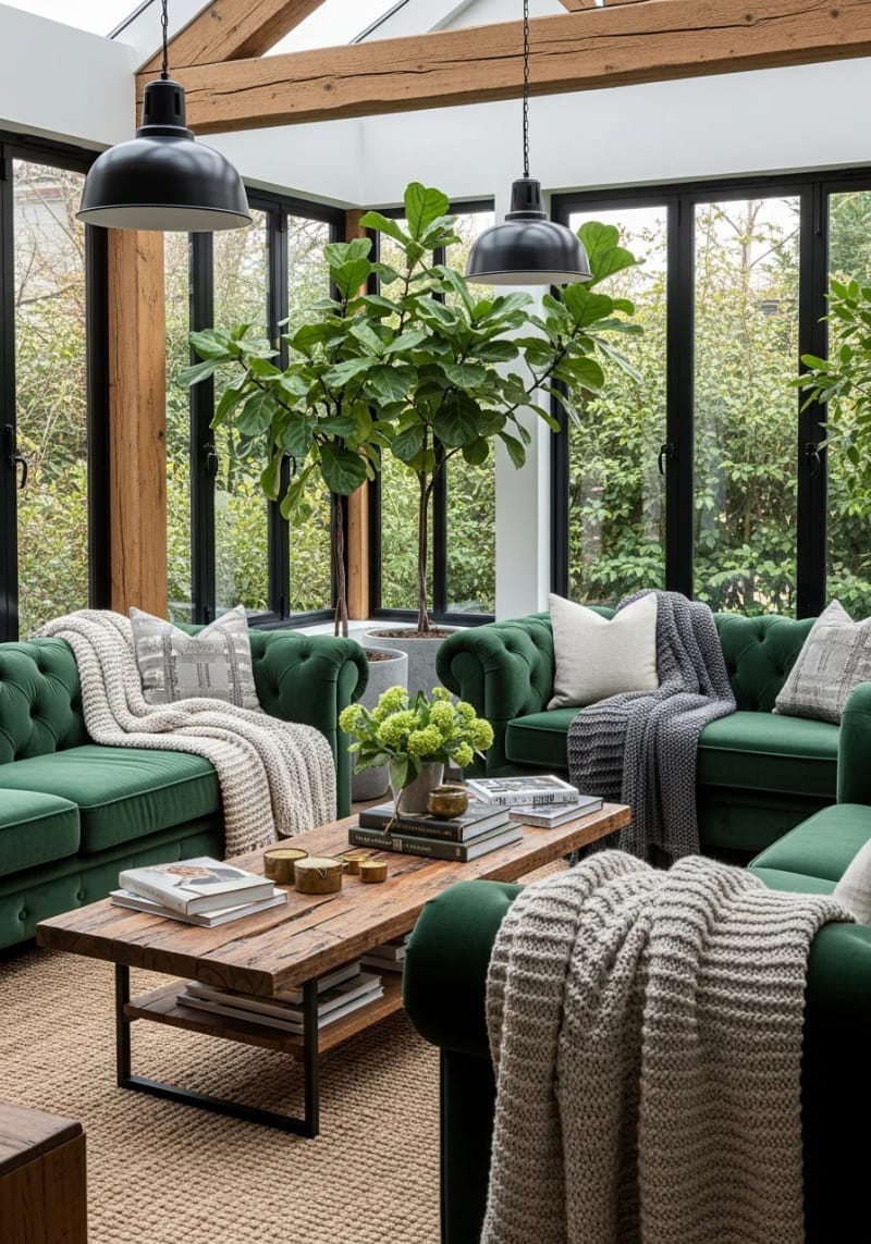 sunken lounge area with plush seating and panoramic field views 1