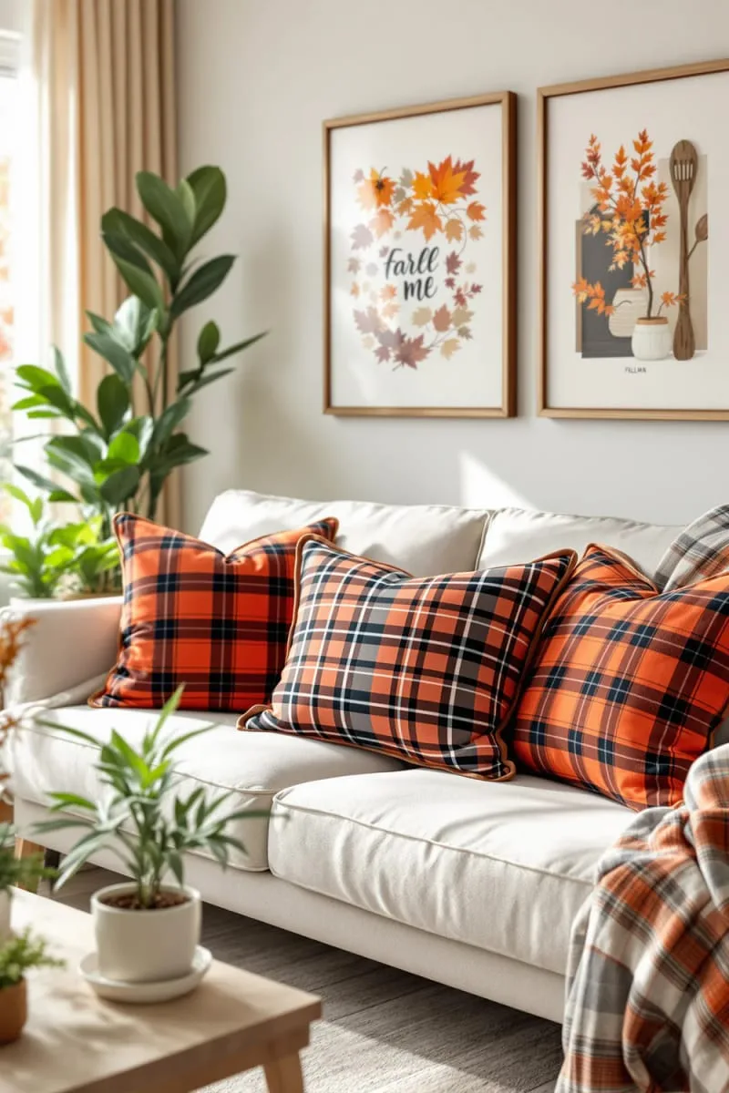upcycled flannel shirt pillow covers with leather accents 1