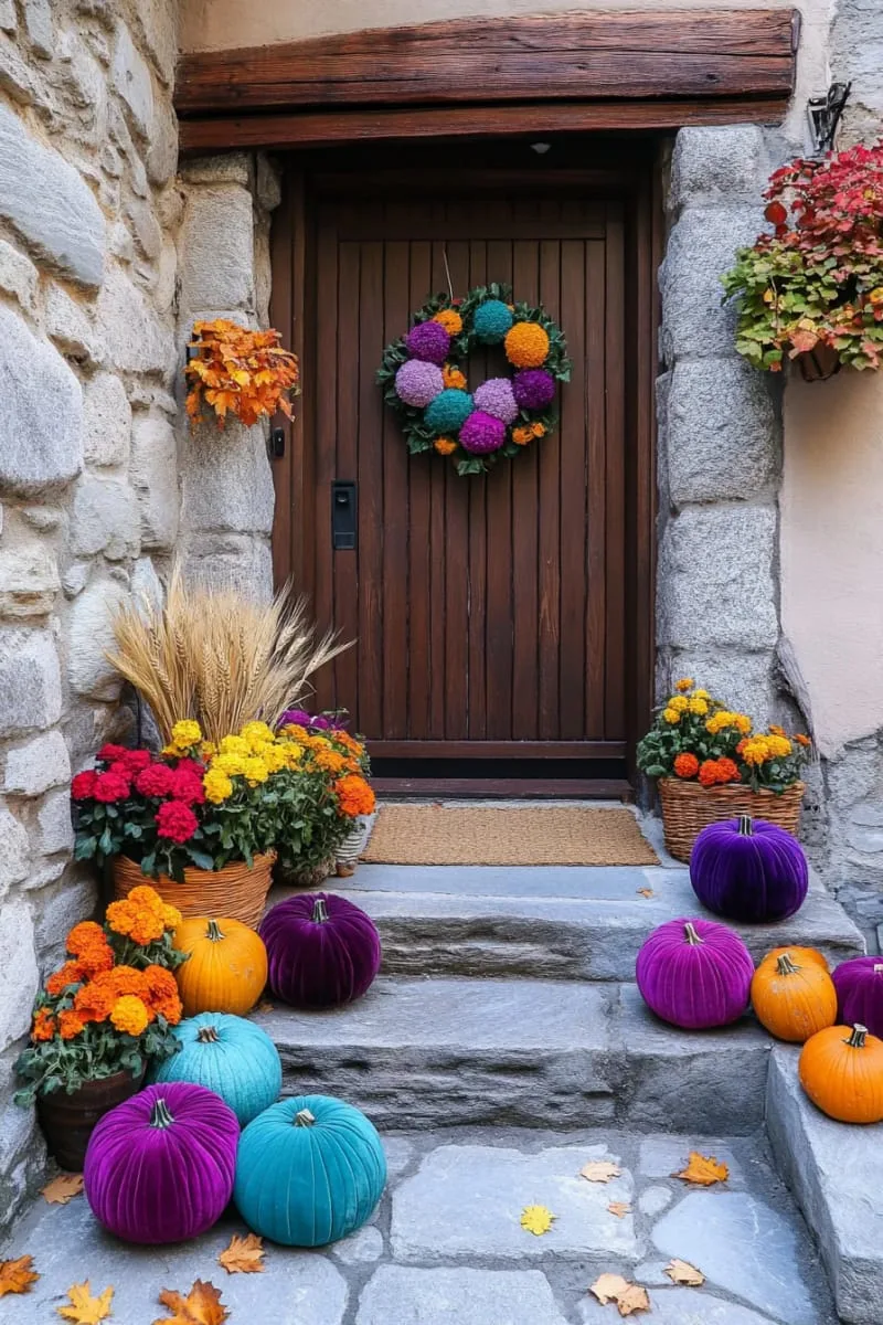 velvet pumpkin clusters in unexpected jewel-toned colors 1 velvet pumpkin clusters in unexpected jewel-toned colors 1
