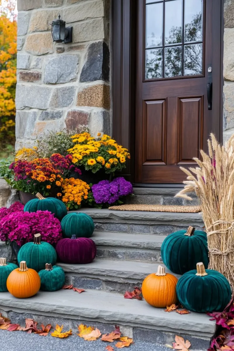 velvet pumpkin clusters in unexpected jewel-toned colors 1 velvet pumpkin clusters in unexpected jewel-toned colors 1