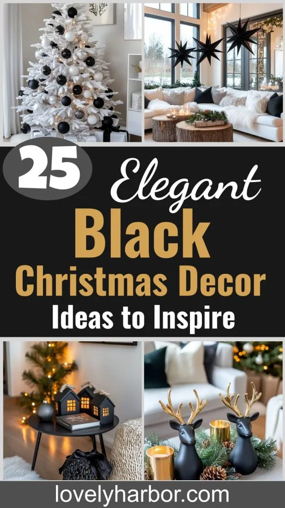 25 Elegant Black Christmas Decor Ideas For 2025