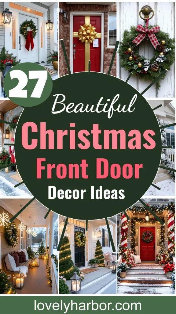 27 Beautiful Christmas Front Door Decor Ideas To Inspire