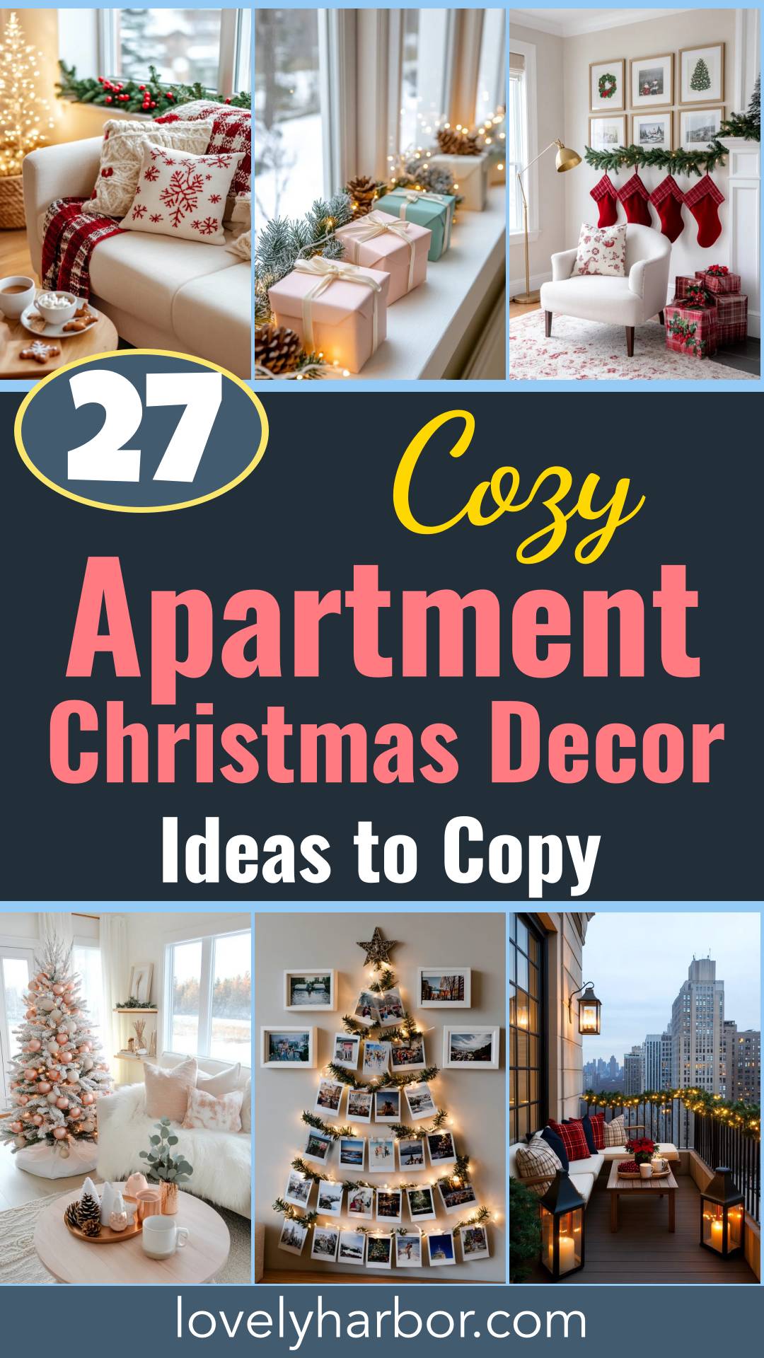 Image showcasing 27 Cozy Apartment Christmas Decor Ideas To Copy - Lovely Harbor
