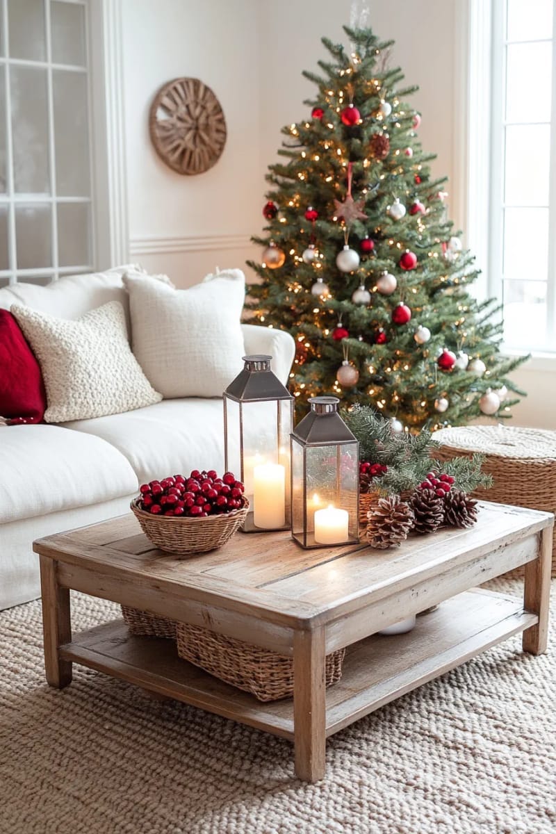 accent the room with rustic lanterns filled with battery-powered candles 1