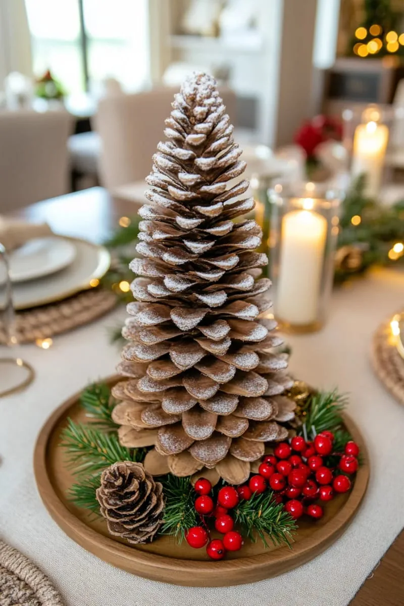 27 Sustainable Christmas Trees For Cheap and Eco-Friendly Decor 36 arrange large pinecones in a cone shape for a simple christmas tree centerpiece. 1