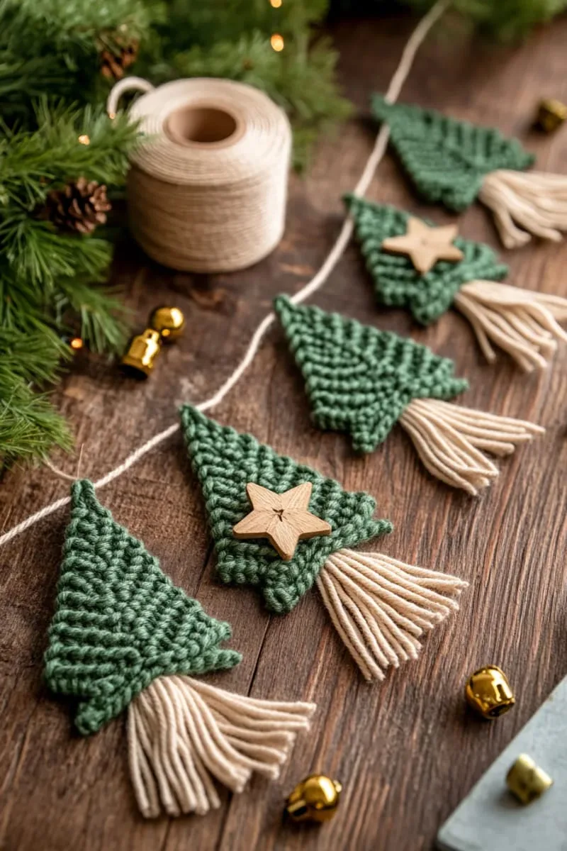 29 Best Christmas Decorations Trends You Can't Miss This Year 144 boho macramé tree wall hanging with mini ornaments 1