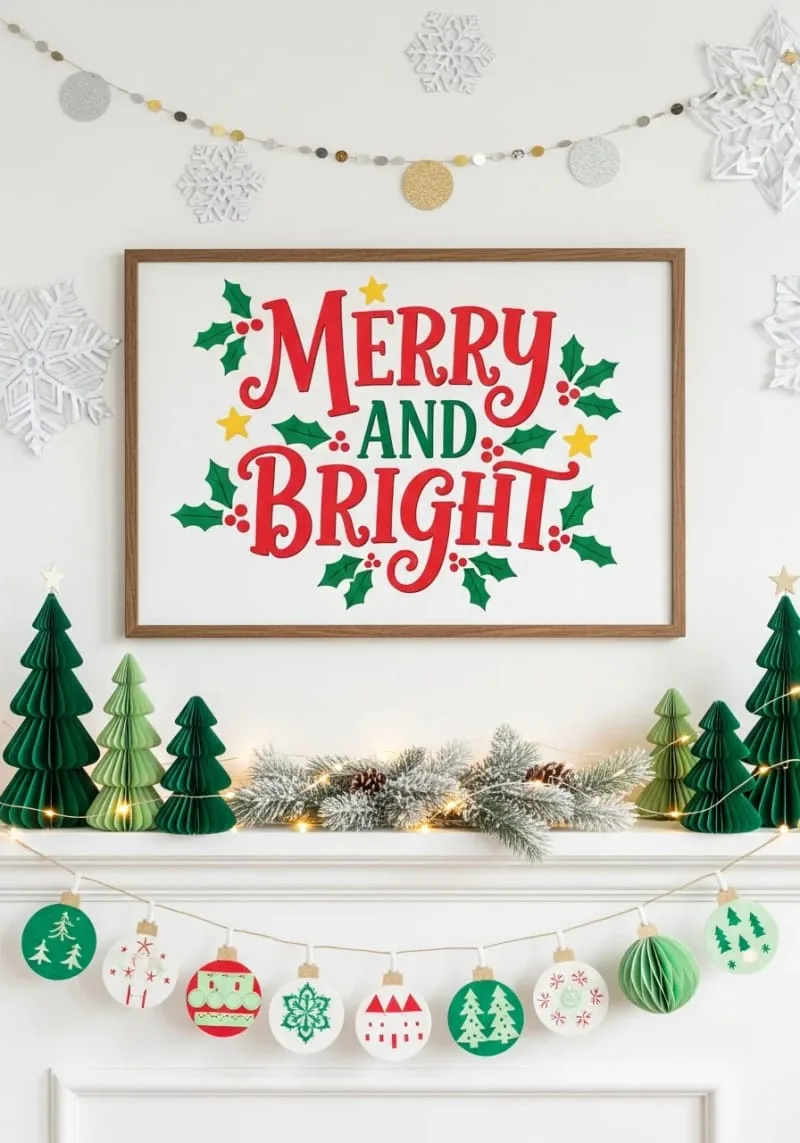 classic holiday phrase wall art in playful hand-lettered svg 1