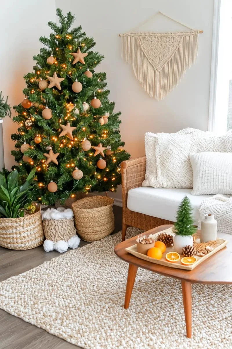 clay star ornaments for a boho christmas tree look 1
