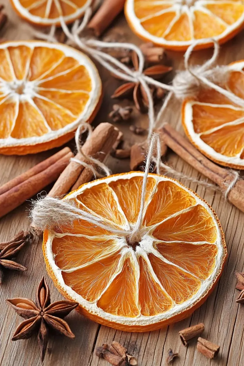 dried orange slices with cinnamon and star anise as fragrant ornaments 1