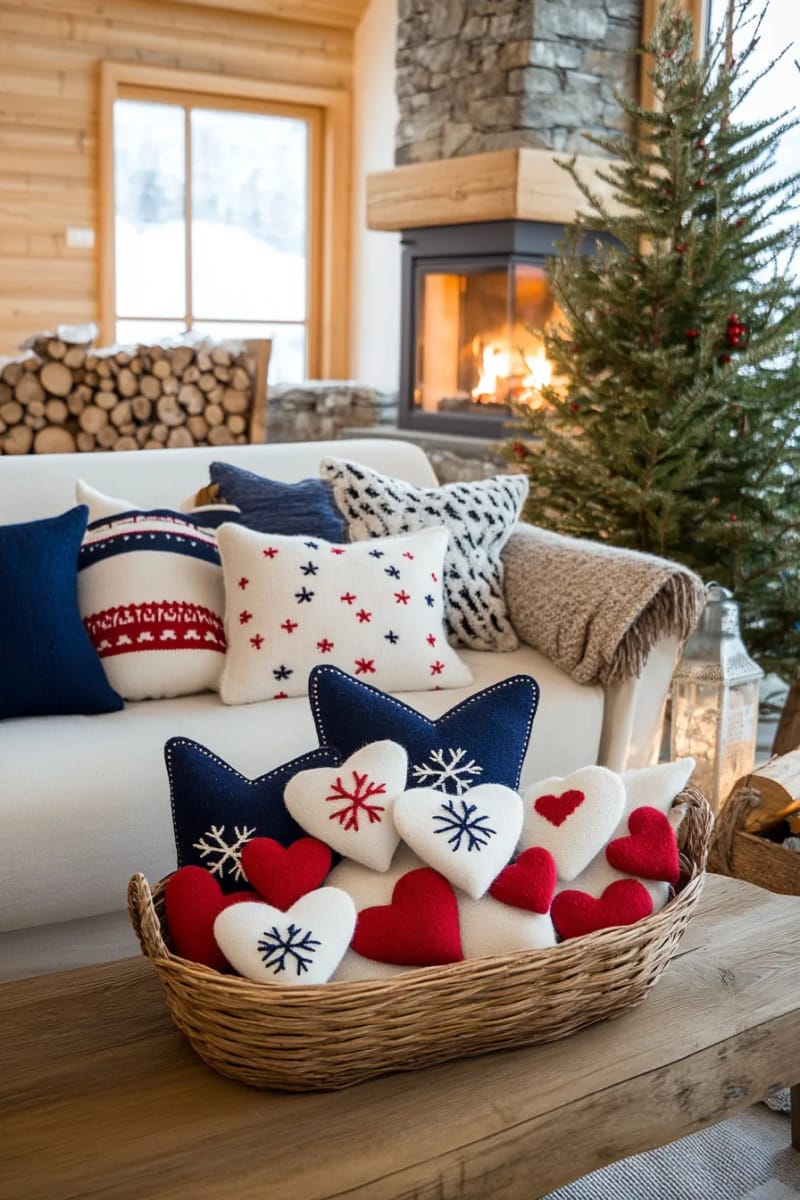 embroidered felt hearts and stars in classic scandinavian patterns 1