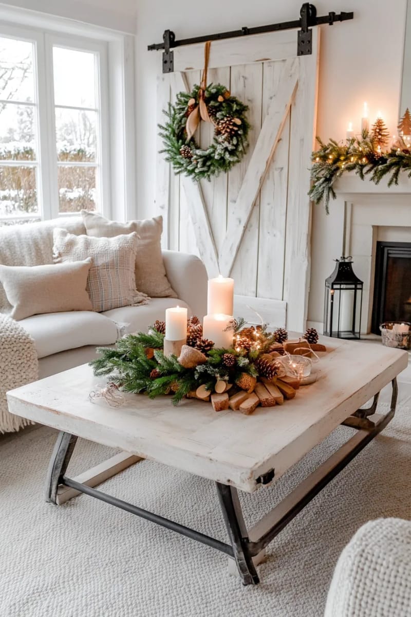 festive wreath made of cinnamon sticks and dried orange slices 1
