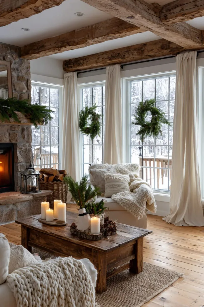 fresh rosemary wreaths with natural twine bows for windows 1
