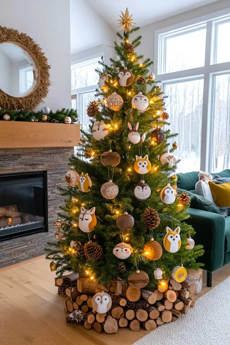 hand-painted woodland animal ornaments for a nature-inspired christmas 1