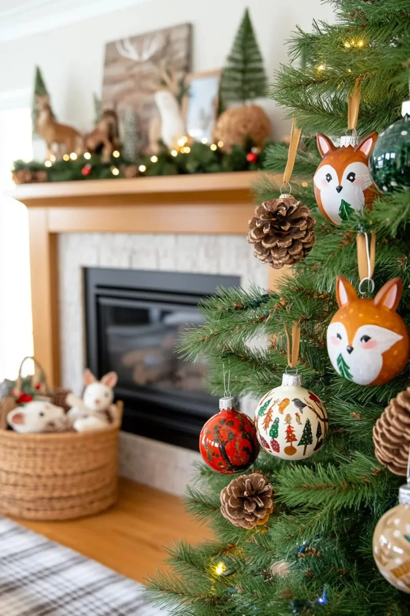 hand-painted woodland animal ornaments for a nature-inspired christmas 1