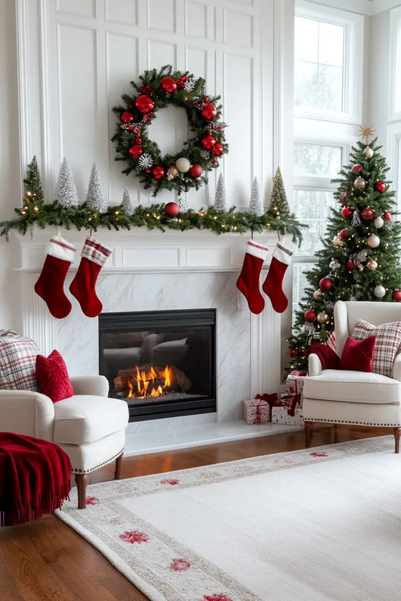 hang a wreath made entirely from classic glass ball ornaments. 1