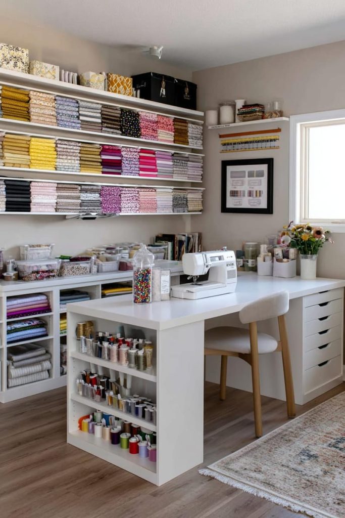 hanging fabric swatch banners for quick color-matching and decor 20