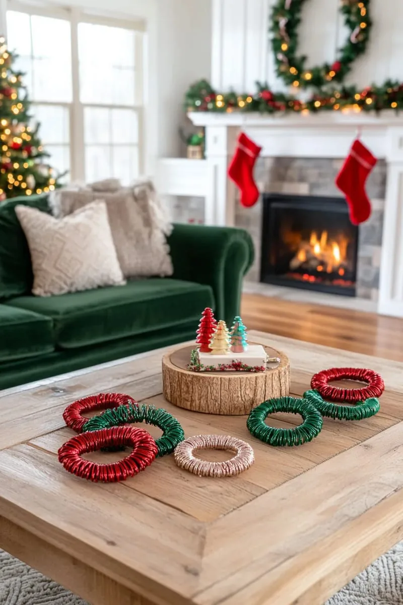 27 Stunning Christmas Decoration Crafts for a Unique 2025 158 little red and green wreaths made from pipe cleaners and beads 1