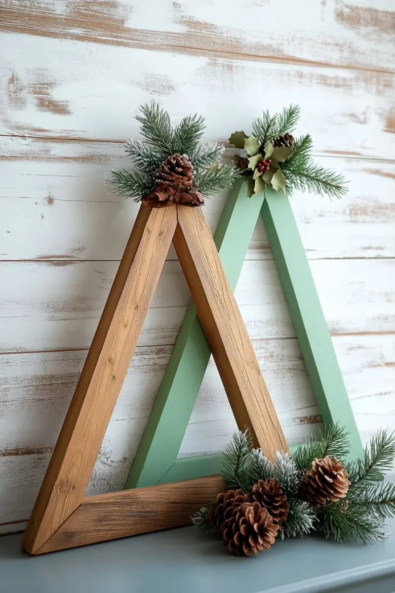 29 Best Christmas Decorations Trends You Can't Miss This Year 4 minimalist wall-mounted wooden christmas tree with twinkle lights 1