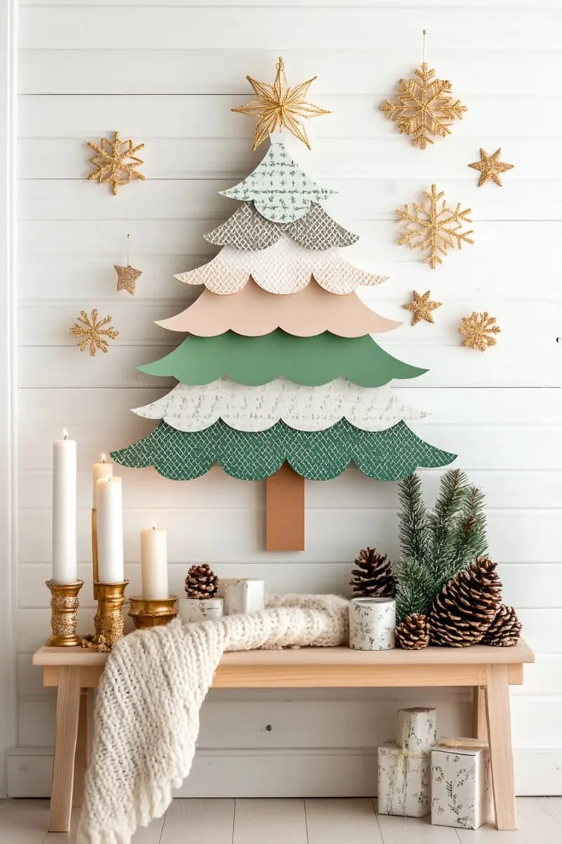 nordic-style christmas tree wall hanging with geometric patterns 1