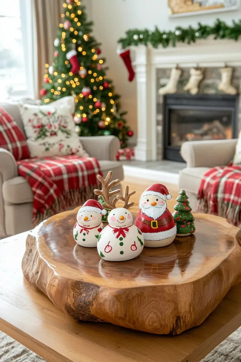 27 Stunning Christmas Decoration Crafts for a Unique 2025 152 painted rock christmas characters for tabletop or garden decor 1