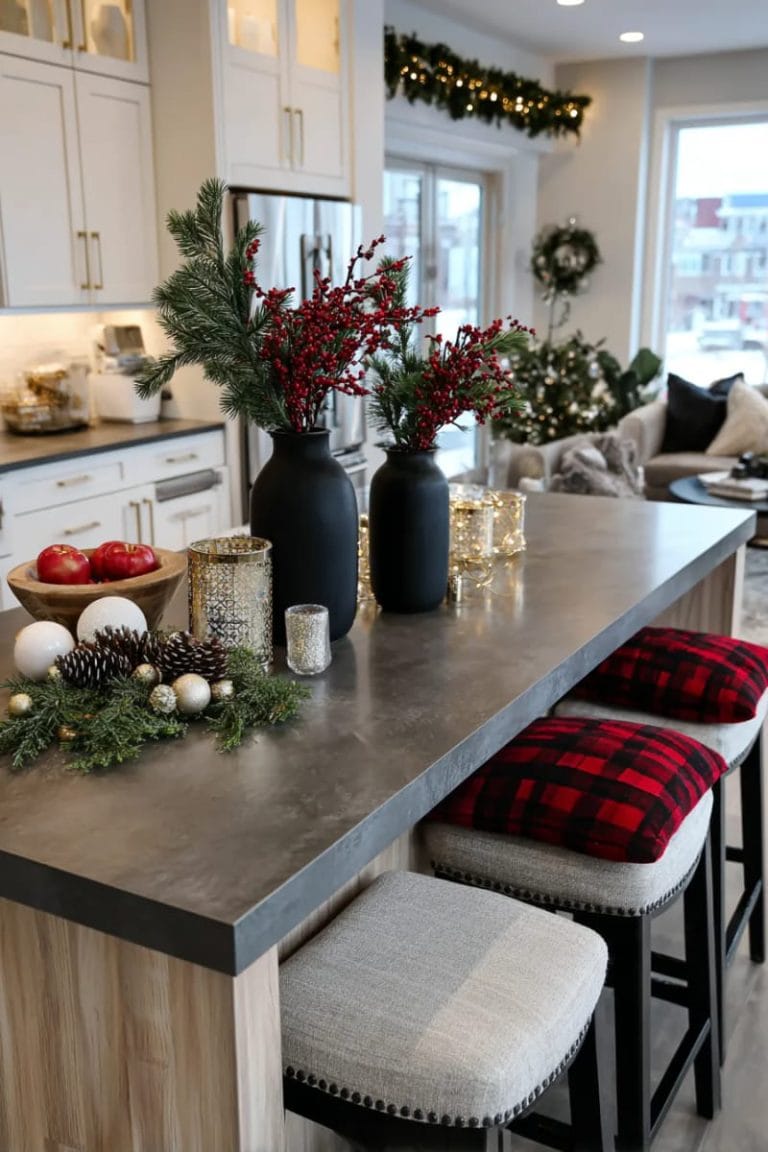 23 Christmas Kitchen Island Decor Ideas That Bring Instant Holiday ...