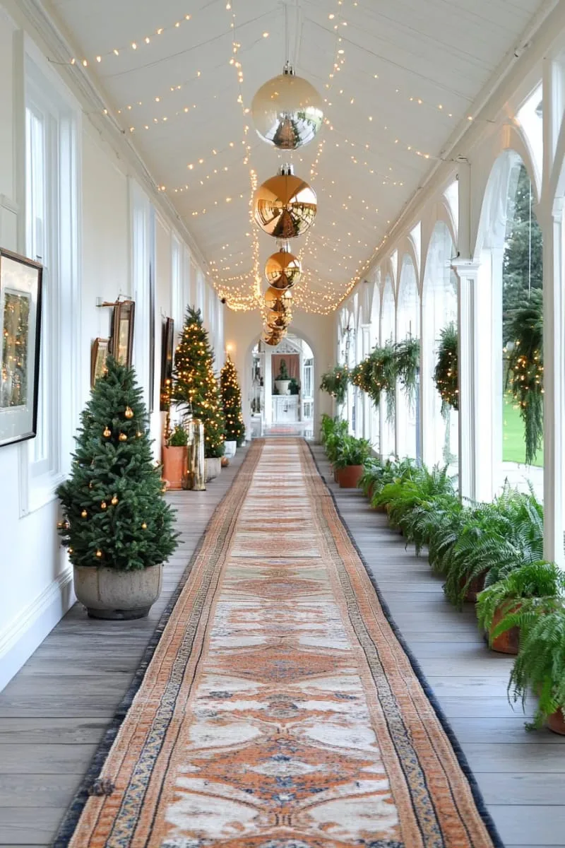 string lights draped across ceilings with hanging ornaments for magical hallways 1