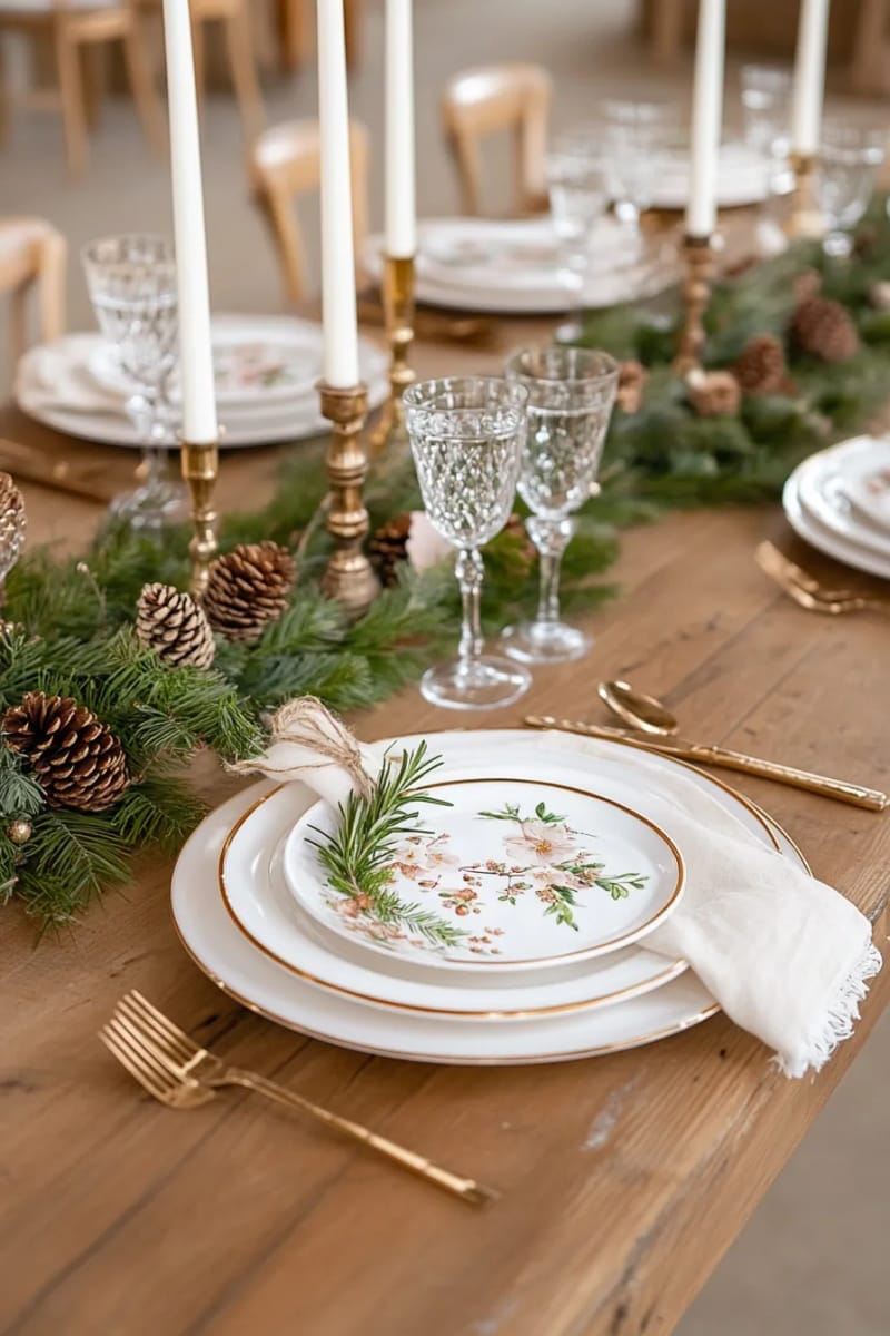 27 Stunning Winter Decor Ideas for a Stylish Retreat 43 style your dining table with a runner of fresh cedar and ivory taper candles. 1