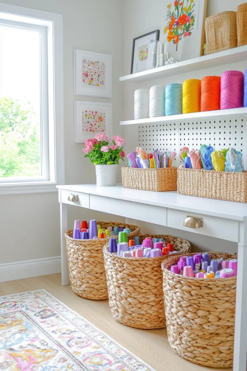 under-desk storage baskets for organized, easy-access supplies 1