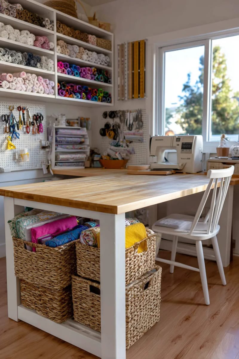 under-desk storage baskets for organized, easy-access supplies 1