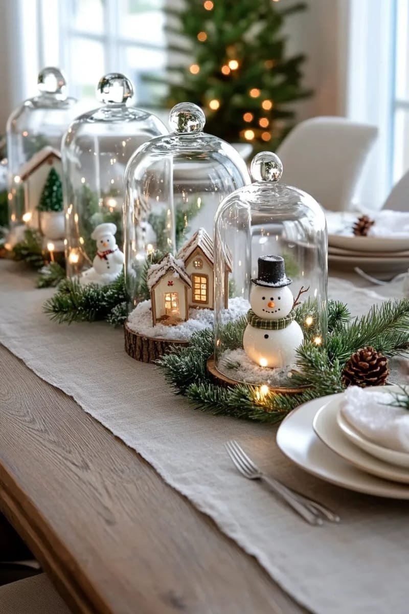 27 Stunning Winter Decor Ideas for a Stylish Retreat 34 use glass cloches to showcase pine sprigs, fairy lights, and tiny winter figurines. 1