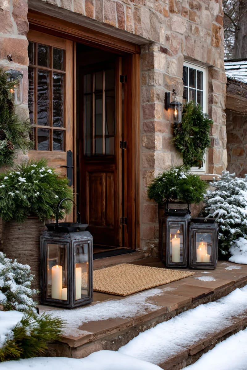 27 Stunning Winter Decor Ideas for a Stylish Retreat 60 use rustic lanterns with led candles at your entryway for warm winter welcomes. 1