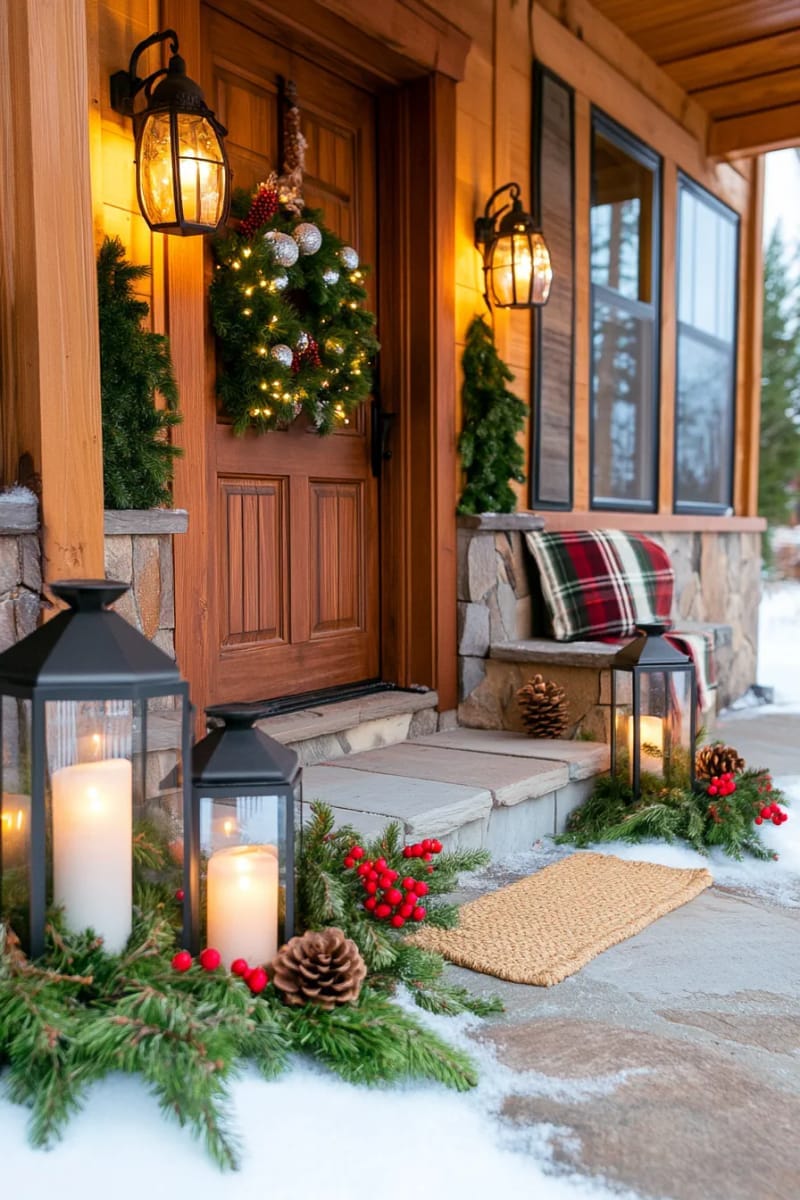 27 Stunning Winter Decor Ideas for a Stylish Retreat 61 use rustic lanterns with led candles at your entryway for warm winter welcomes. 1