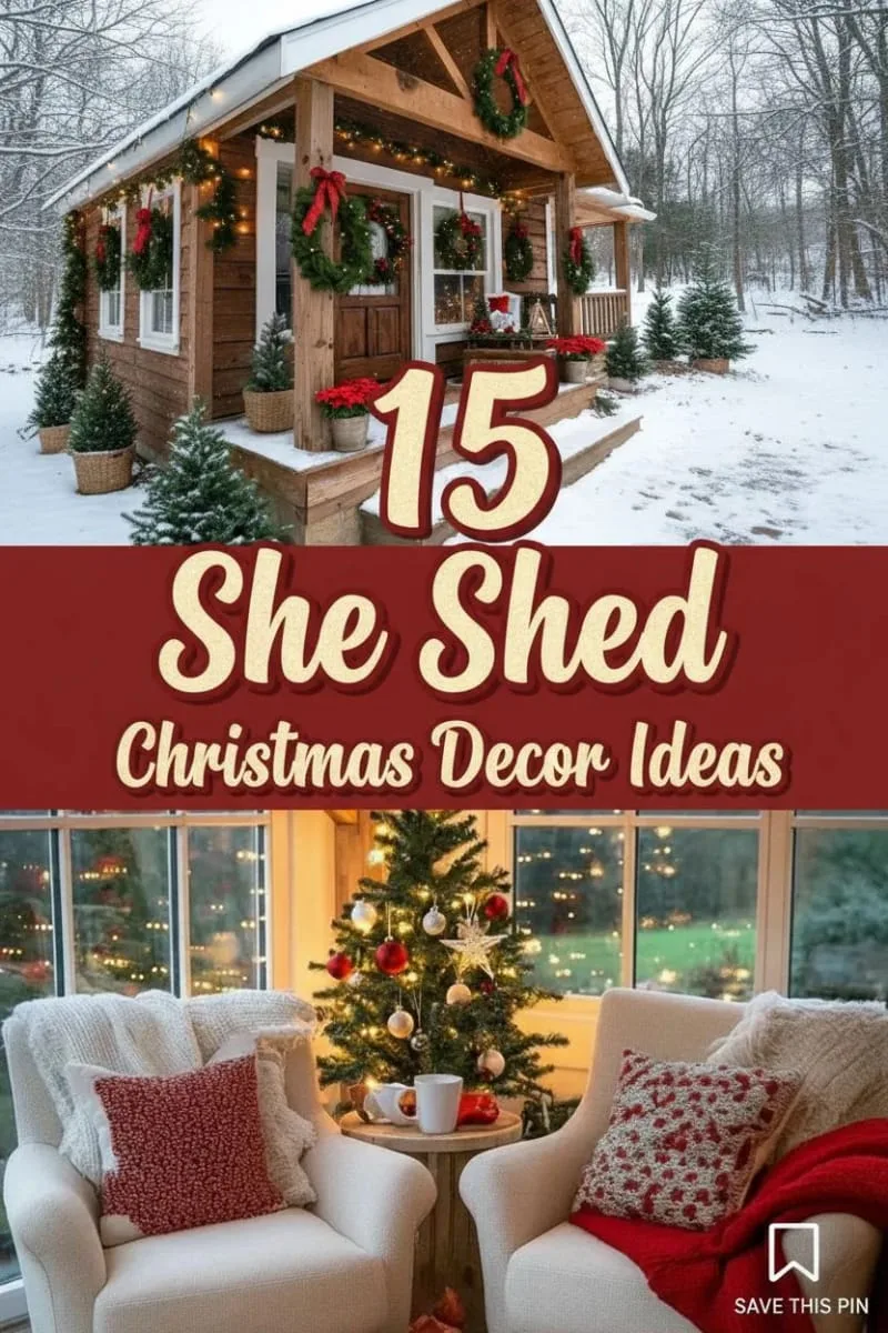15 She Shed Christmas Decor Ideas For A Unique Winter Wonderland 2 article image 1