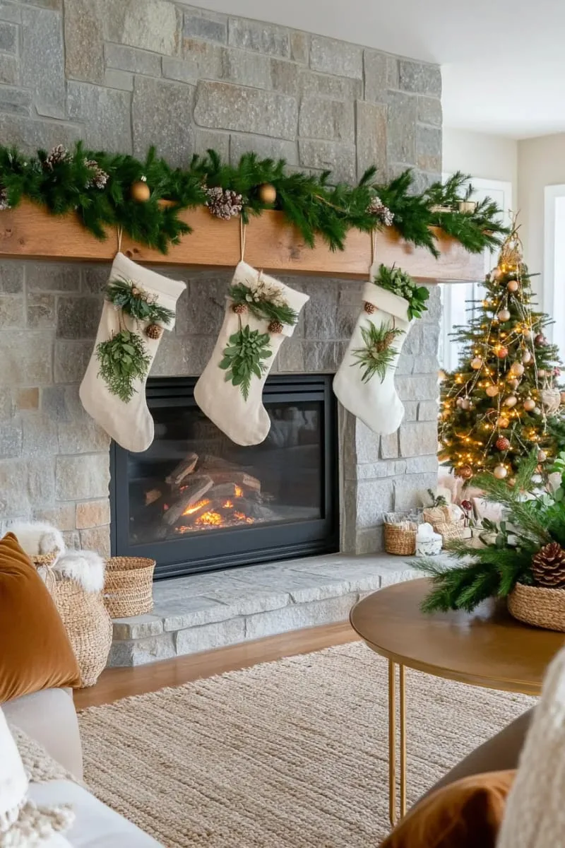 decorate with pressed dried flowers and herbs for a botanical stocking 1