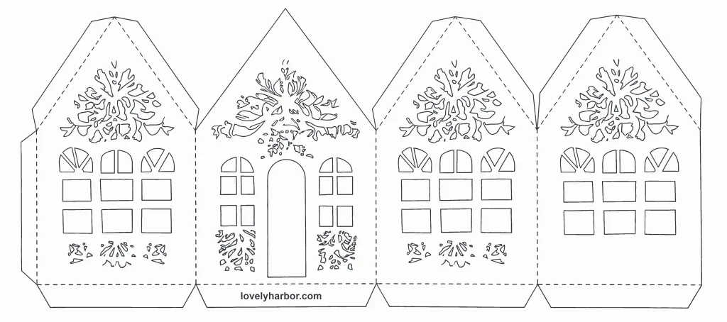 decorated paper house pattern