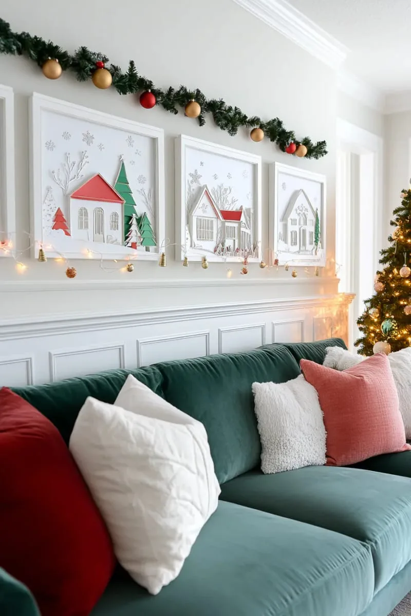 framed 3d paper christmas scenes for unique wall art 1